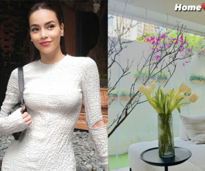Hoa chơi Tết Giáp Thìn trong biệt thự 30 tỷ của Hà Hồ: Đào phai, cúc vạn thọ, tulip,... rực rỡ chói mắt