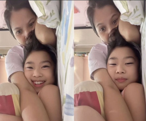 Xúc động cảnh Lavie con gái Mai Phương nằm trong lòng bảo mẫu, nói muốn 'mẹ thứ 2' sống với mình tới 100 năm