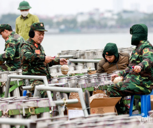 Những trận địa pháo hoa ở Hà Nội sẵn sàng 'khai hỏa' đón giao thừa