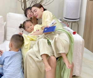 Hồ Ngọc Hà khoe khoảnh khắc độc lạ bên các nhóc tỳ ngày Mùng 3, biểu cảm Subeo gây thích thú