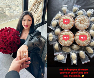 Quỳnh Thư 'flex' được chồng cưng chiều hậu mang thai: Ăn yến tẩm bổ, nôi em bé cũng phải là hàng hiệu