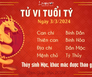 Tử vi chủ nhật ngày 3/3/2024 của 12 con giáp: Mùi lạc quan, Tuất tranh cãi