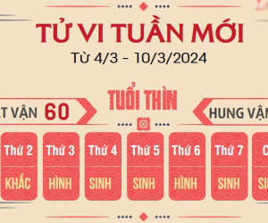 Tử vi tuần mới của 12 con giáp từ 4 - 10/3/2024: Thìn vươn lên, Tý kiêu ngạo