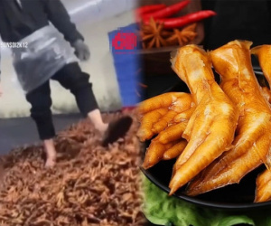 Rùng mình hình ảnh chân gà siêu cay bị giẫm đạp, đổ đống dưới đất: Nhìn thế này liệu còn ai dám ăn?
