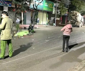 Xe bồn tông chết 2 người đi xe máy