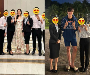 Ảnh hiếm Park Min Young diện váy xinh xỉu đi tiệc, dàn sao Cô Đi Mà Lấy Chồng Tôi vui đùa ở resort Nha Trang