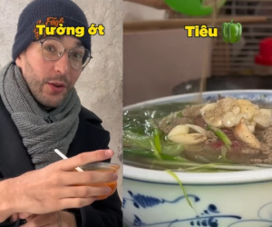 Khách Tây khoe ăn 'tô phở ngon nhất Hà Nội', húp cạn đến giọt nước cuối cùng