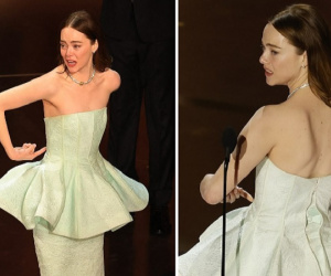 Louis Vuitton bị chế giễu là hàng chợ vì váy Emma Stone mặc bị rách ở Oscar