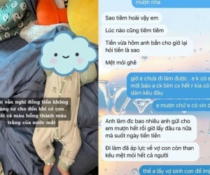 Đoạn chat vợ 'mượn tiền' chồng để đi tiêm cho con cay đắng nhất lúc này: Không tiền, tất cả màu hồng cũng thành màu nước mắt!