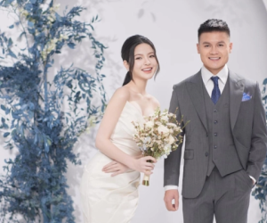 Xả loạt ảnh cưới nét căng của Quang Hải - Chu Thanh Huyền, cô dâu chơi lớn diện đến 7 bộ váy cưới?