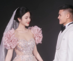 Dân mạng reaction ảnh cưới Quang Hải - Chu Thanh Huyền: Visual cô dâu gánh một chiếc váy cưới còng lưng, càng đơn giản càng đẹp
