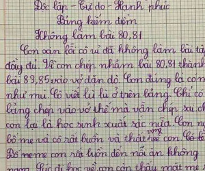 Xôn xao với bản kiểm điểm chữ viết đẹp đẽ, lời lẽ thống thiết đầy chân thành nhưng càng đọc càng thấy có điều gì 'sai sai'