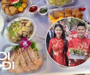 Cận cảnh tiệc cưới Quang Hải: Thực khách ấn tượng với món quả cầu vàng chiên thơm