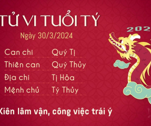 Tử vi thứ 7 ngày 30/3/2024 của 12 con giáp: Thìn giỏi giang, Sửu đau đầu
