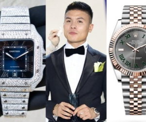 Mê mẩn trước những chiếc đồng hồ, vòng tay đắt đỏ Quang Hải đeo trong lễ cưới