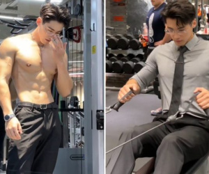 Người đàn ông hot nhất MXH: Mặc áo sơ mi tập gym, như tổng tài 'xé sách' bước ra