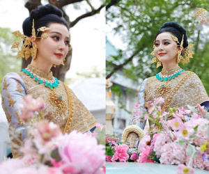 Phạm Băng Băng được ví như nữ thần ở lễ hội té nước
