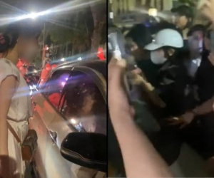 Vụ chặn đầu ô tô đánh ghen gây náo loạn trên phố Hà Nội: Công an làm việc với 3 người ngay trong đêm