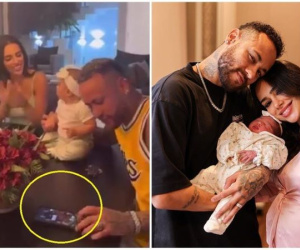 Neymar bị chỉ trích khi vừa hát mừng con gái tròn 6 tháng tuổi, vừa thực hiện hành động phản cảm
