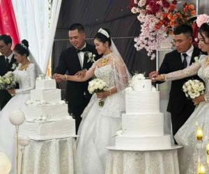 Chuyện lạ ở Lâm Đồng: 3 chị em ruột cưới cùng 1 ngày, tất cả cùng đến hôn trường tiệc cưới