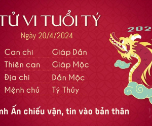 Tử vi thứ 7 ngày 20/4/2024 của 12 con giáp: Ngọ tủi thân, Dậu may mắn