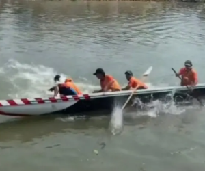 Khán giả ném đá vận động viên đua ghe rơi xuống sông, cơ quan chức năng vào cuộc làm rõ