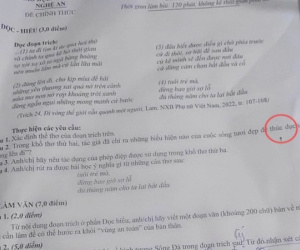 Xôn xao đề thi thử Ngữ văn lớp 12 ở Nghệ An viết sai chính tả một từ đơn giản