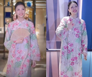Lộ ảnh Suni Hạ Linh mặc áo dài ghi hình Đạp Gió ở Trung Quốc, nghi vấn được lọt nhóm thành đoàn giống Chi Pu