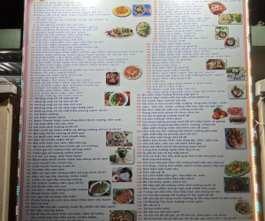 Thực đơn 'khổng lồ' của một nhà hàng ở Bình Định gây sốt mạng xã hội