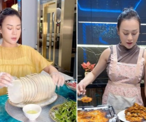 Một loạt món ăn 'nhà giàu' mẹ bỉm Phương Oanh làm trong lúc mang bầu: Toàn đồ xa xỉ và đắt đỏ, ăn chè cũng phải rắc vàng mới chịu