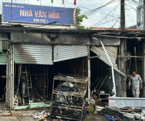Cháy lớn kèm tiếng nổ trong khuôn viên nhà văn hóa ở Đồng Nai