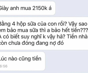 Câu chuyện lương chồng 7 triệu đồng nhưng mua giày 2 triệu mà không đưa vợ tiền mua sữa cho con khiến cư dân mạng 'chia phe' tranh luận