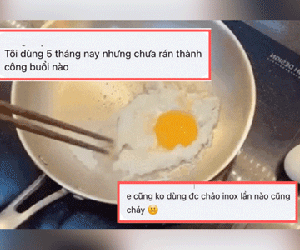 Kiếp nạn của hội chị em gọi tên CHẢO INOX NGUYÊN KHỐI: 'Hên xui' lắm mới dùng được, còn không thì chiên gì cũng dính!