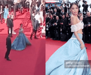 Lộ clip bị nhắc nhở rời thảm đỏ Cannes, Thảo Nhi Lê nói gì?