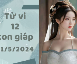 Tử vi 12 con giáp hôm nay - thứ 3 ngày 21/05/2024: Dần thị phi, Thân khởi sắc