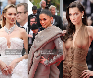 Thảm đỏ Cannes ngày 7: Bella Hadid mặc xuyên thấu lộ cả vòng 1, Pia Wurtzbach quấn chăn đổ bộ LHP danh giá