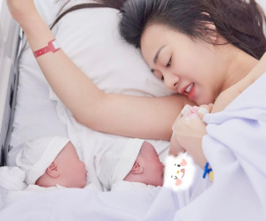 Hình ảnh siêu cưng của cặp sinh đôi 2 tuần tuổi nhà Phương Oanh - shark Bình
