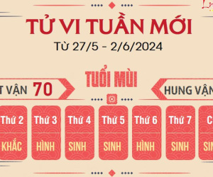 Tử vi tuần mới (27/5 - 2/6) của 12 con giáp : Dậu lơ là, Mùi gặp quý nhân