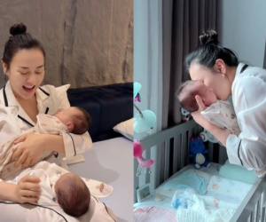 Phương Oanh yêu cầu sát khuẩn 3 bước mới được vào phòng con nhỏ, cộng đồng mạng xôn xao phản ứng trái chiều