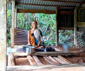 Hình ảnh về căn chòi nơi ông Thích Minh Tuệ ẩn tu