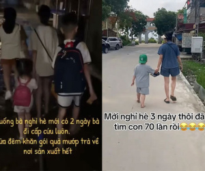 Dân mạng 'dở khóc, dở cười' với khoảnh khắc ông bà trông cháu nghỉ hè 'hở ra là tìm khắp làng chưa thấy'