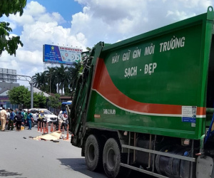 Va chạm với xe chở rác, người phụ nữ tử vong tại chỗ