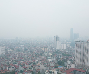 Hà Nội mù mịt, chất lượng không khí xấu