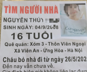 Hà Nội: Nữ sinh bỏ nhà đi biệt tăm nhiều ngày, gia đình kêu cứu cộng đồng mạng