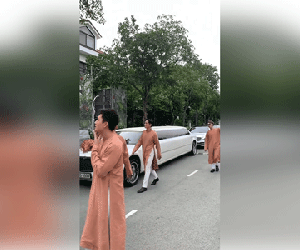 Cận cảnh dàn xe rước dâu 'toát ra mùi tiền' trong lễ vu quy của Midu và thiếu gia Minh Đạt