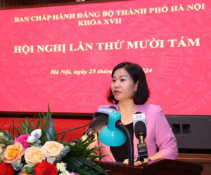 Bộ Chính trị phân công bà Nguyễn Thị Tuyến điều hành Thành ủy Hà Nội