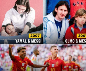 Sự trùng hợp lịch sử: 2 cậu bé được Messi tắm và chụp ảnh năm 2007 cùng nhau hạ gục tuyển Pháp ở bán kết EURO 2024