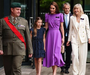 Nóng: Vương phi Kate xuất hiện tuyệt đẹp cùng con gái Charlotte tại chung kết đơn nam Wimbledon 2024