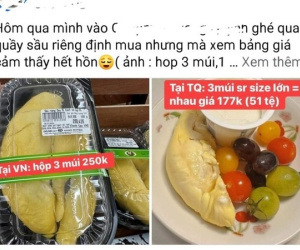 'Hết hồn' với giá 1 múi sầu riêng hơn 200.000 đồng ở siêu thị