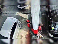 Cây xăng bốc cháy khi tài xế bơm xong 'quên' trả vòi cho nhân viên
